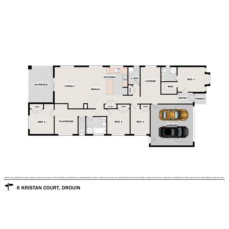 Floorplan of Homely house listing, 6 Kristan Court, Drouin VIC 3818