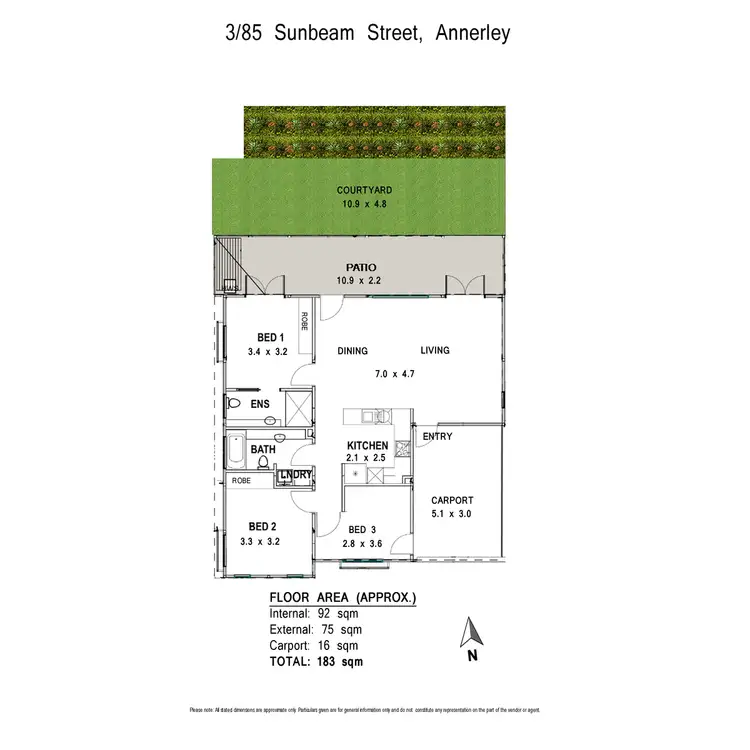 Floorplan of Homely unit listing, 3/85 Sunbeam Street, Annerley QLD 4103