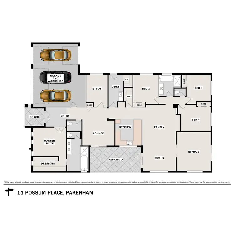 Floorplan of Homely house listing, 11 Possum Place, Pakenham VIC 3810
