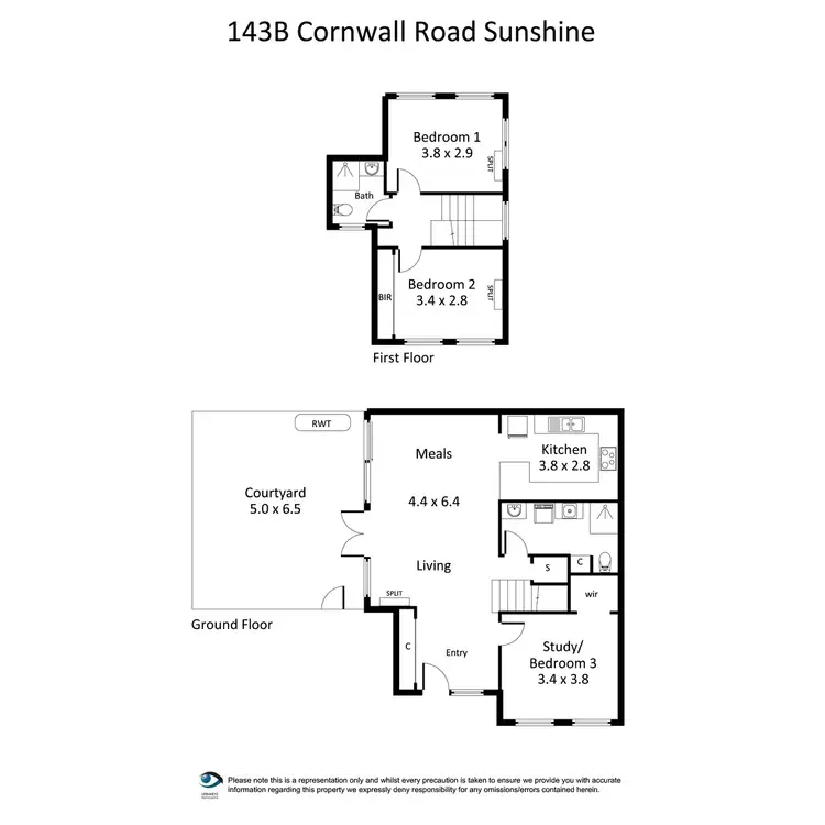 Floorplan of Homely house listing, 143B Cornwall Road, Sunshine VIC 3020
