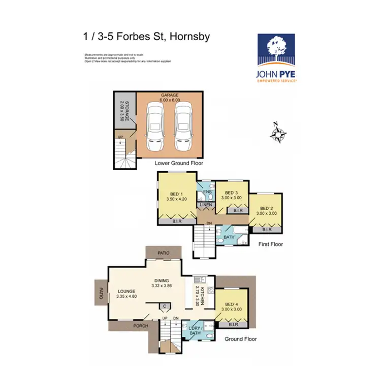 Floorplan of Homely townhouse listing, 1/3-5 Forbes Street, Hornsby NSW 2077