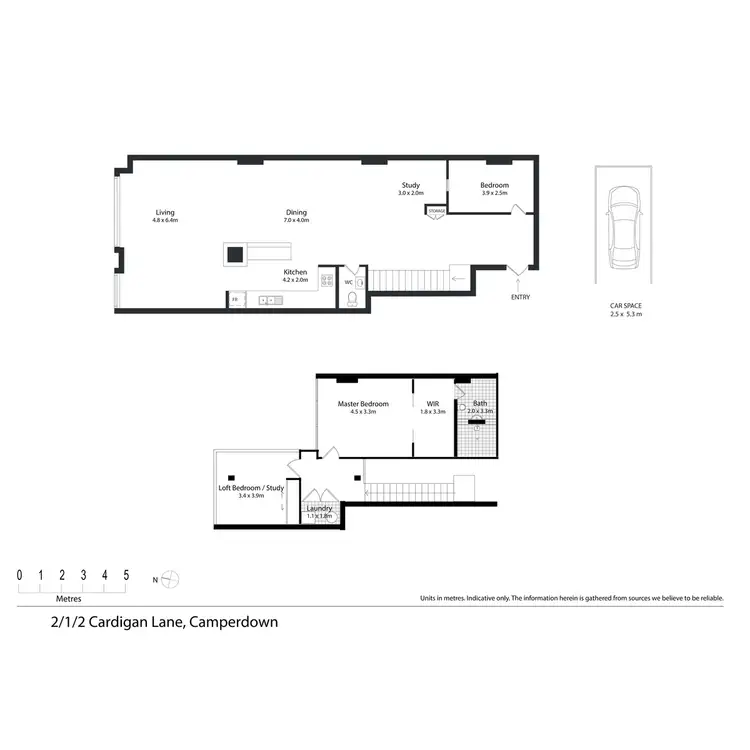 Floorplan of Homely apartment listing, 2/2 Cardigan Lane, Camperdown NSW 2050