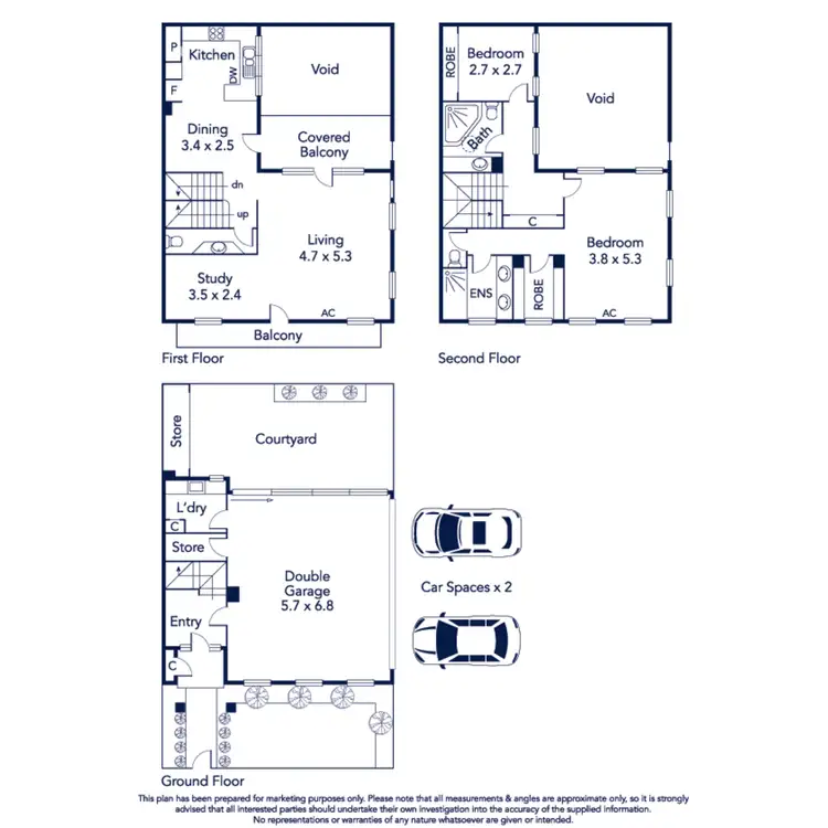 Floorplan of Homely townhouse listing, 174 Stockmans Way, Kensington VIC 3031