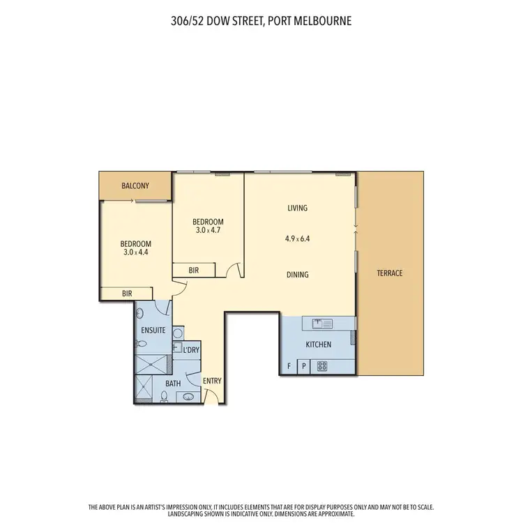 Floorplan of Homely apartment listing, 306/52 Dow Street, Port Melbourne VIC 3207