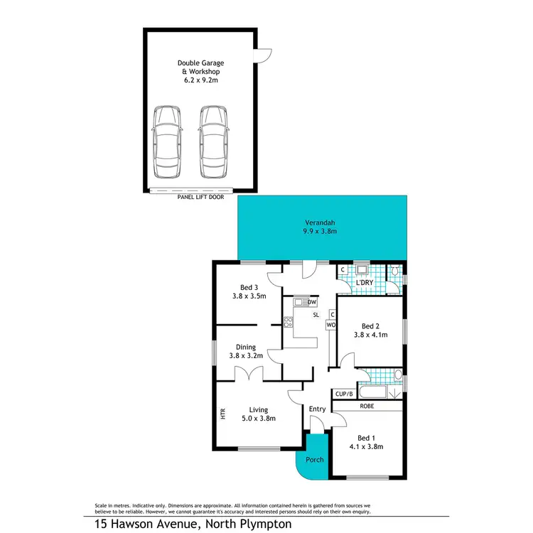 Floorplan of Homely house listing, 15 Hawson Avenue, North Plympton SA 5037