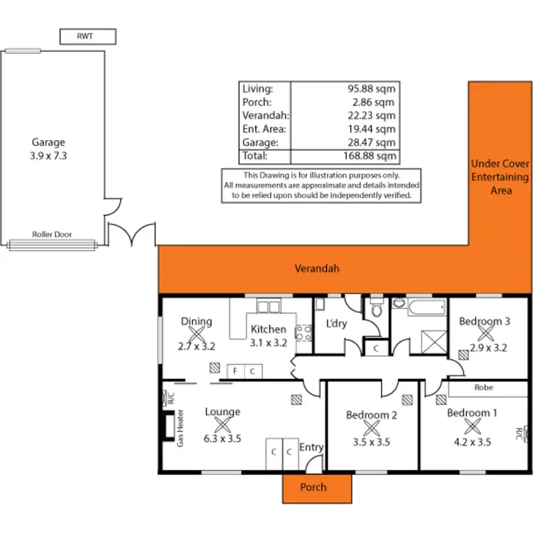 Floorplan of Homely house listing, 222 St Bernards Road, Hectorville SA 5073