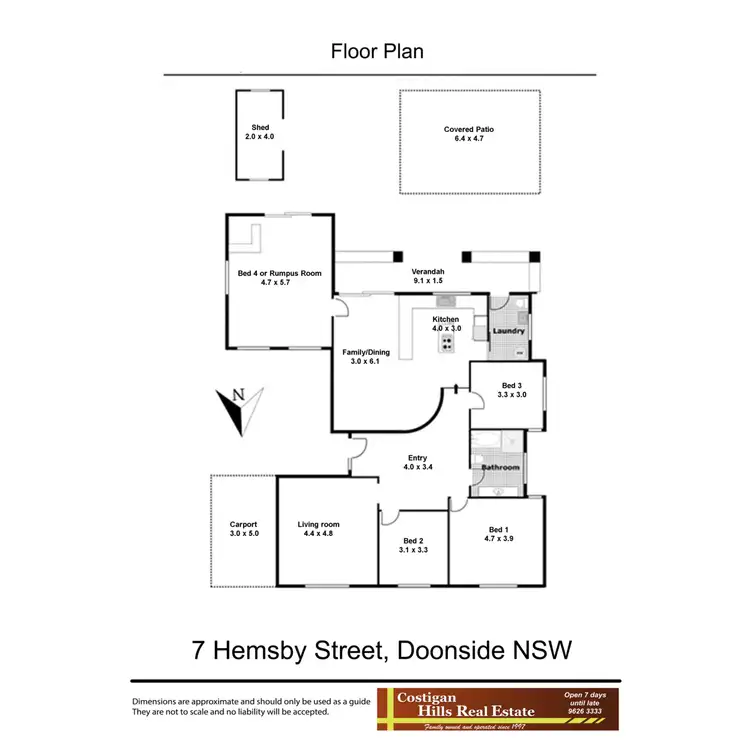 Floorplan of Homely house listing, 7 Hemsby Street, Doonside NSW 2767