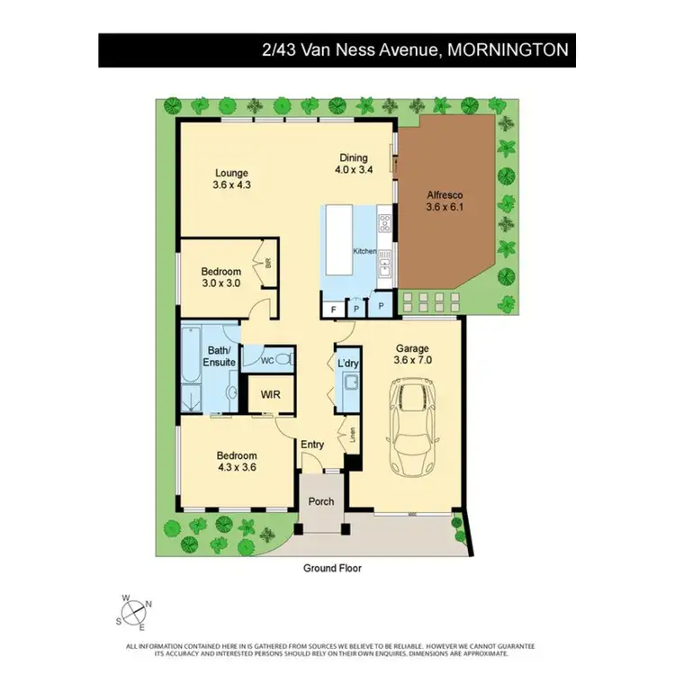 Floorplan of Homely unit listing, 2/43 Van Ness Avenue, Mornington VIC 3931