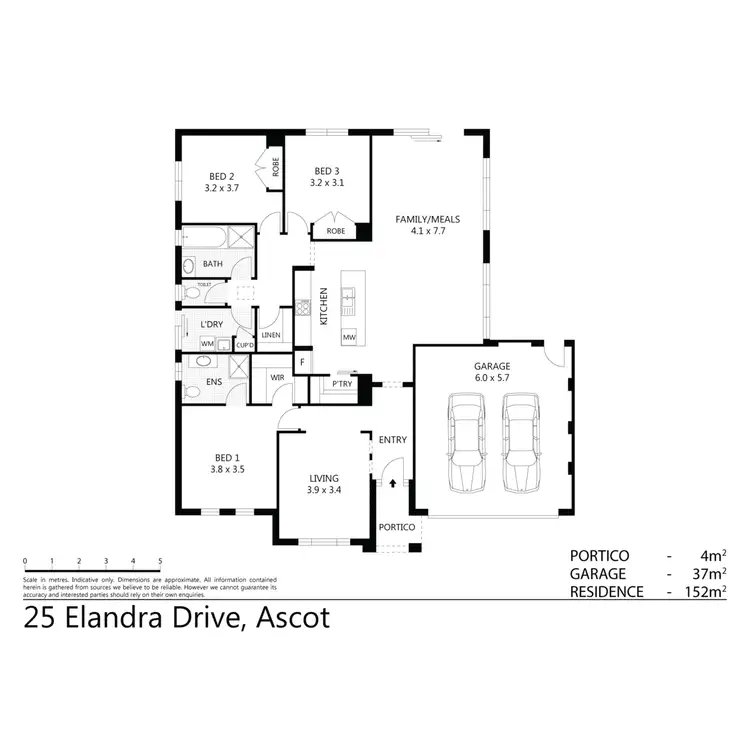 Floorplan of Homely house listing, 25 Elandra Drive, Ascot VIC 3551