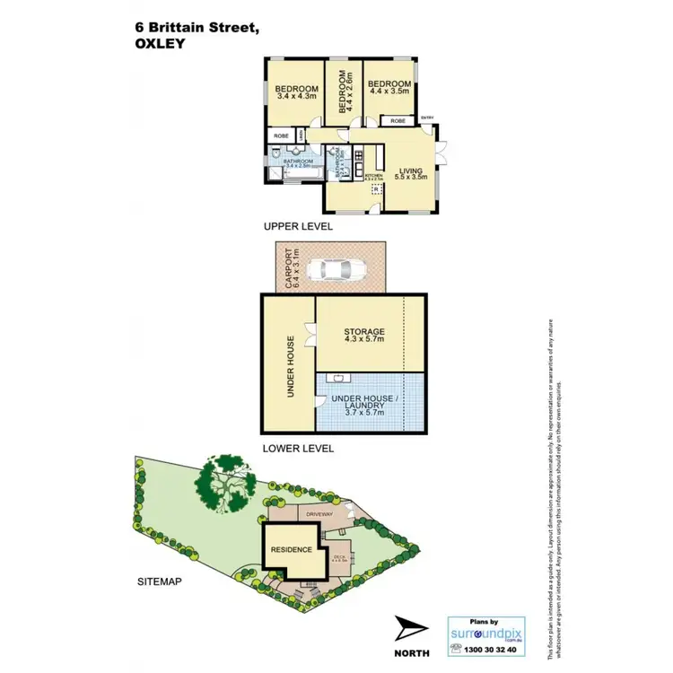 Floorplan of Homely house listing, 6 Brittain Street, Oxley QLD 4075