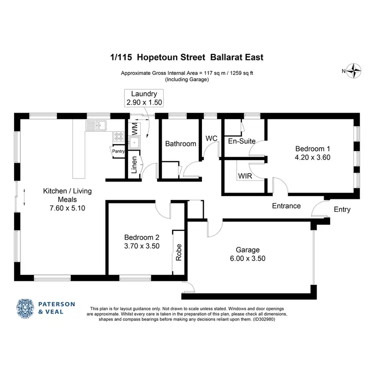 Floorplan of Homely unit listing, 115 Hopetoun Street,, Ballarat East VIC 3350