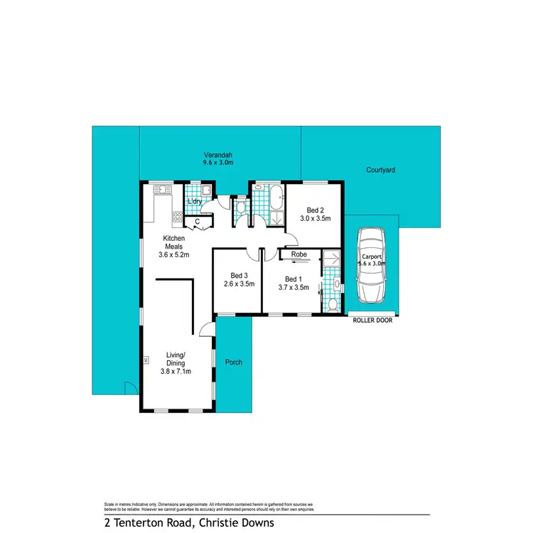 Floorplan of Homely house listing, 2 Tenterton Road, Christie Downs SA 5164