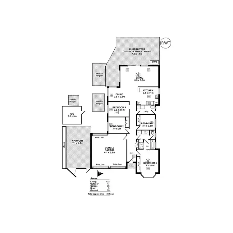 Floorplan of Homely house listing, 48 Mawson Circuit, Woodcroft SA 5162