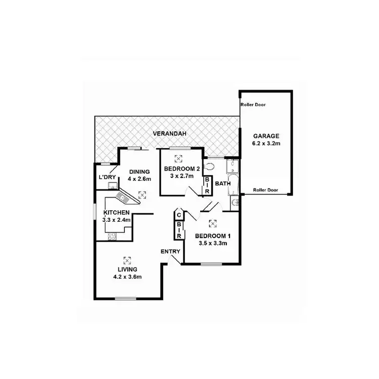 Floorplan of Homely unit listing, 2/33 Wilton Avenue, Somerton Park SA 5044