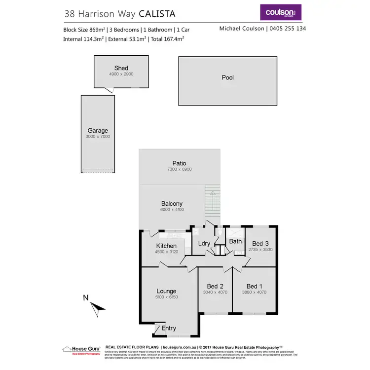 Floorplan of Homely house listing, 38 Harrison Way, Calista WA 6167