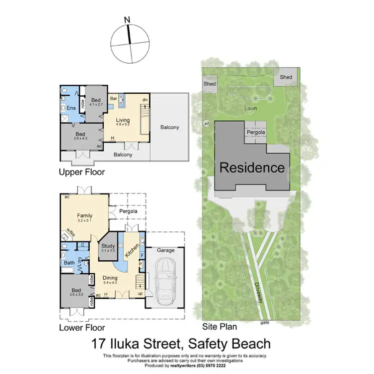 Floorplan of Homely house listing, 17 Iluka Street, Safety Beach VIC 3936
