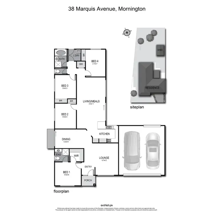 Floorplan of Homely house listing, 38 Marquis Avenue, Mornington VIC 3931
