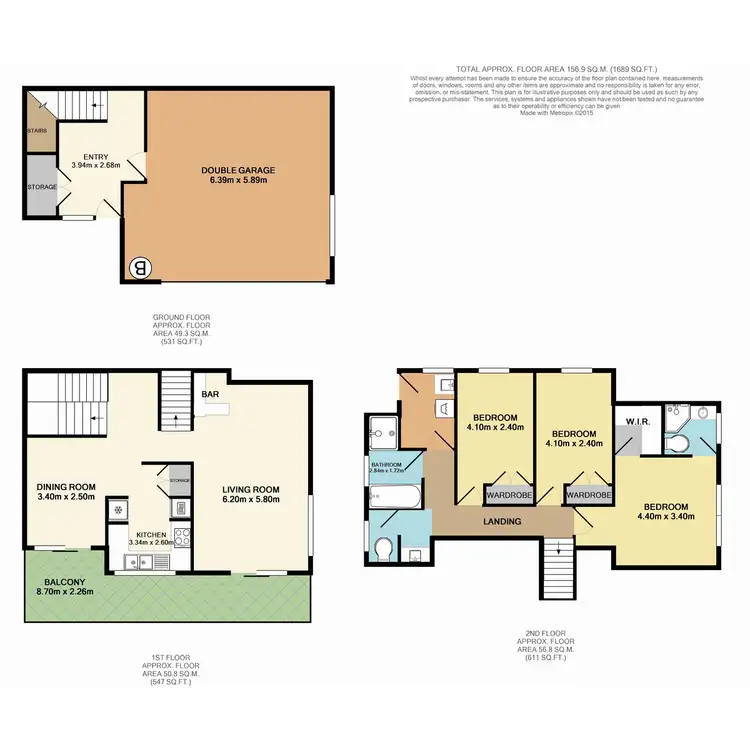Floorplan of Homely townhouse listing, 2/3 Seaspray Close, Bateau Bay NSW 2261