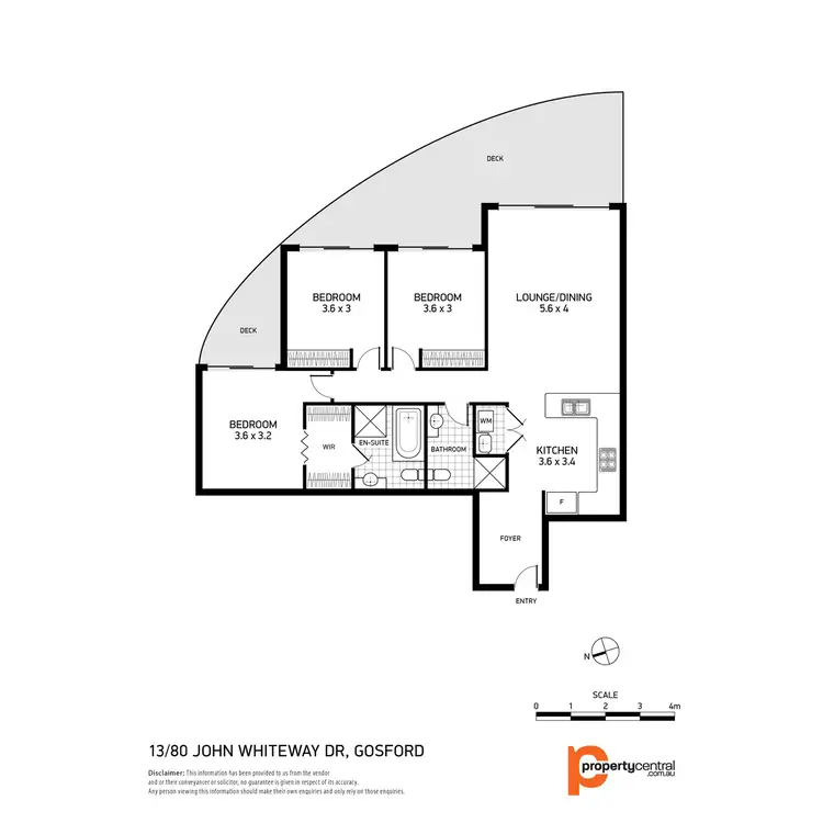 Floorplan of Homely apartment listing, 13/80 John Whiteway Drive, Gosford NSW 2250