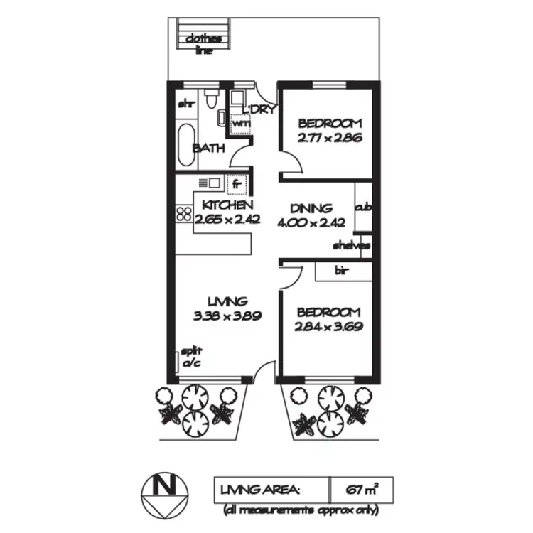 Floorplan of Homely unit listing, 2/1 Carey Street, Magill SA 5072