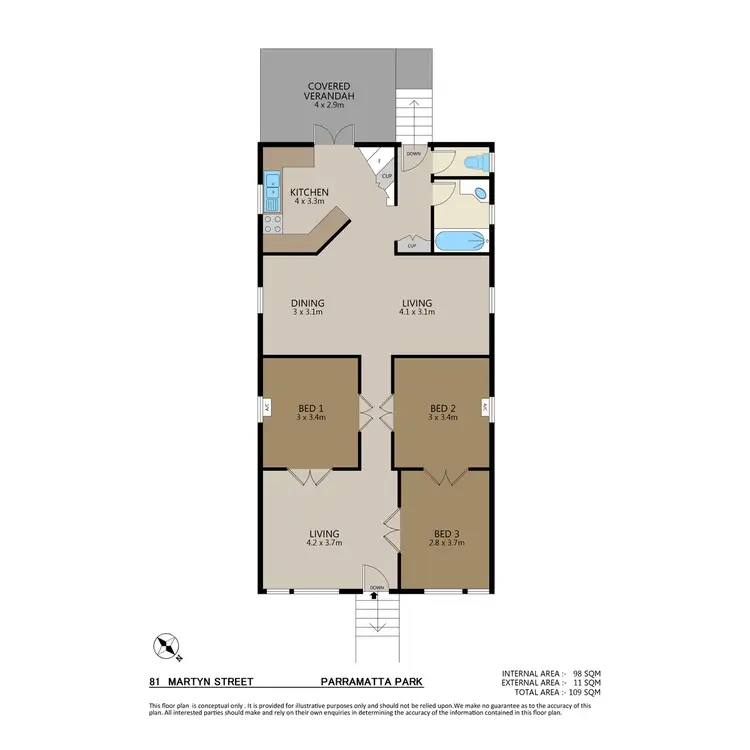Floorplan of Homely house listing, 81 Martyn Street, Parramatta Park QLD 4870