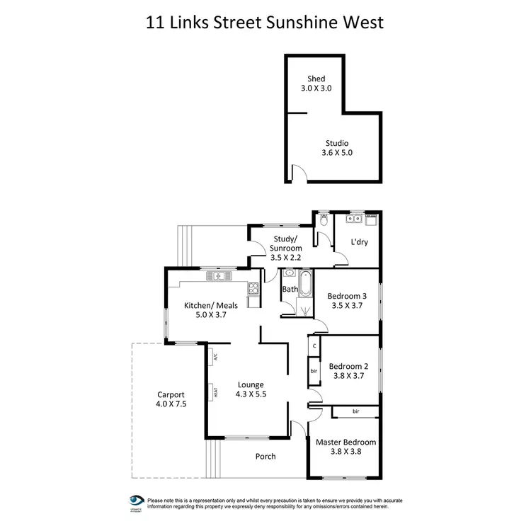 Floorplan of Homely house listing, 11 Links Street, Sunshine West VIC 3020