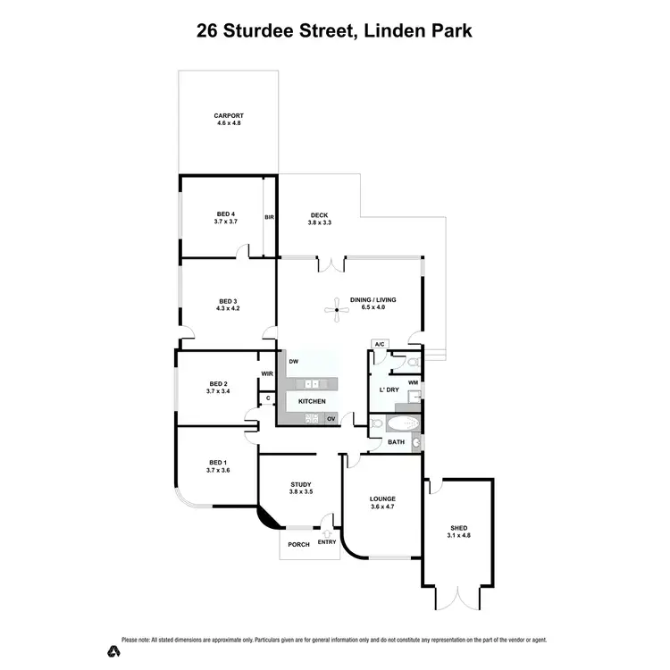 Floorplan of Homely house listing, 26 Sturdee Street, Linden Park SA 5065