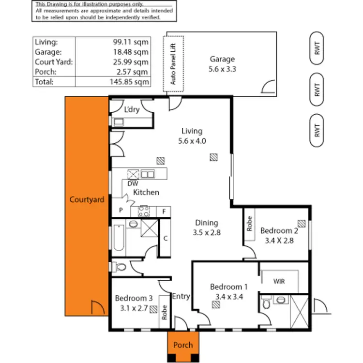 Floorplan of Homely house listing, 77 Bennet Avenue, Melrose Park SA 5039
