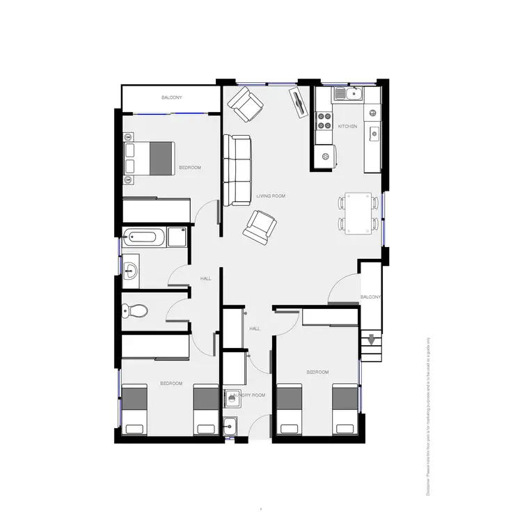 Floorplan of Homely block of units listing, 6/38 Main Street, Merimbula NSW 2548