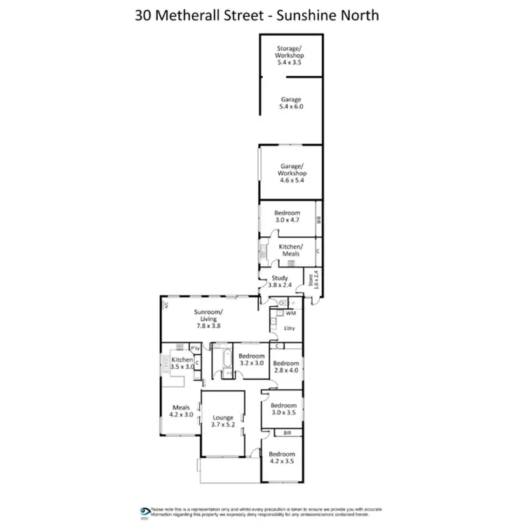 Floorplan of Homely house listing, 30 Metherall Street, Sunshine North VIC 3020