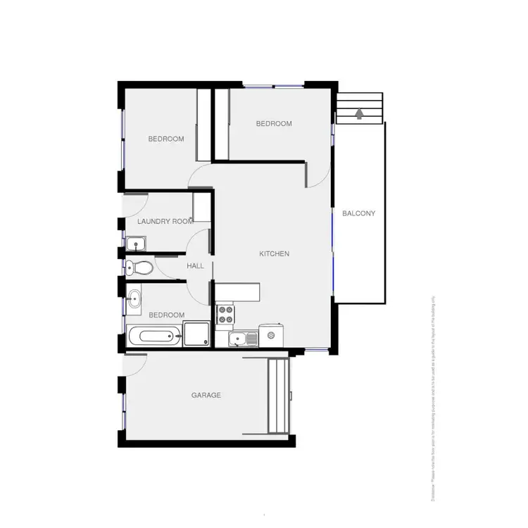 Floorplan of Homely semi-detached listing, 1 & 2/222 Pacific Way, Tura Beach NSW 2548