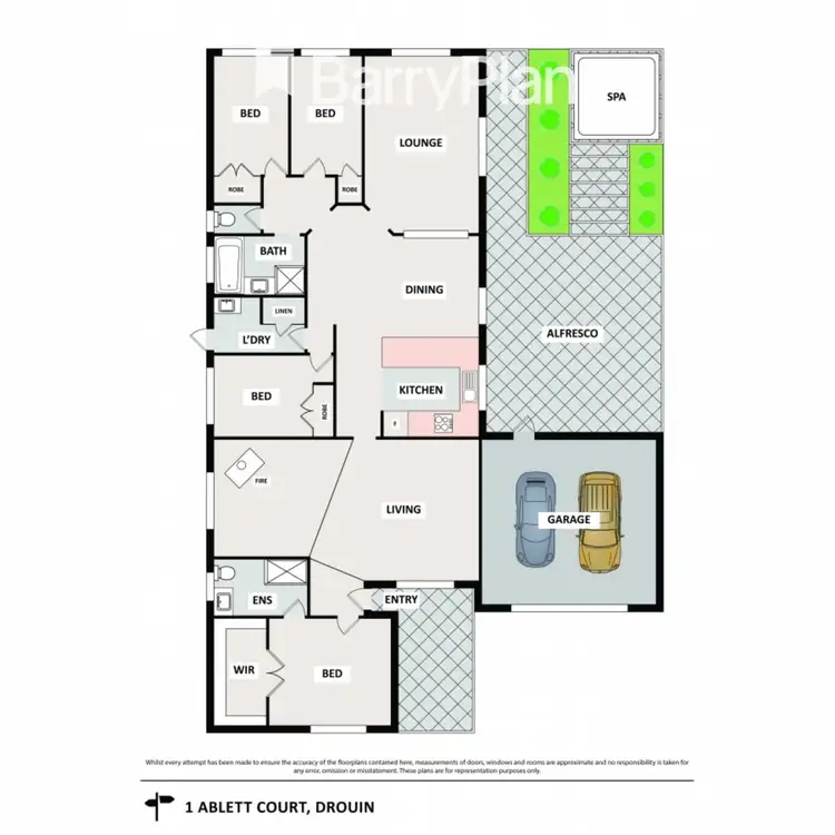 Floorplan of Homely house listing, 1 Ablett Court, Drouin VIC 3818