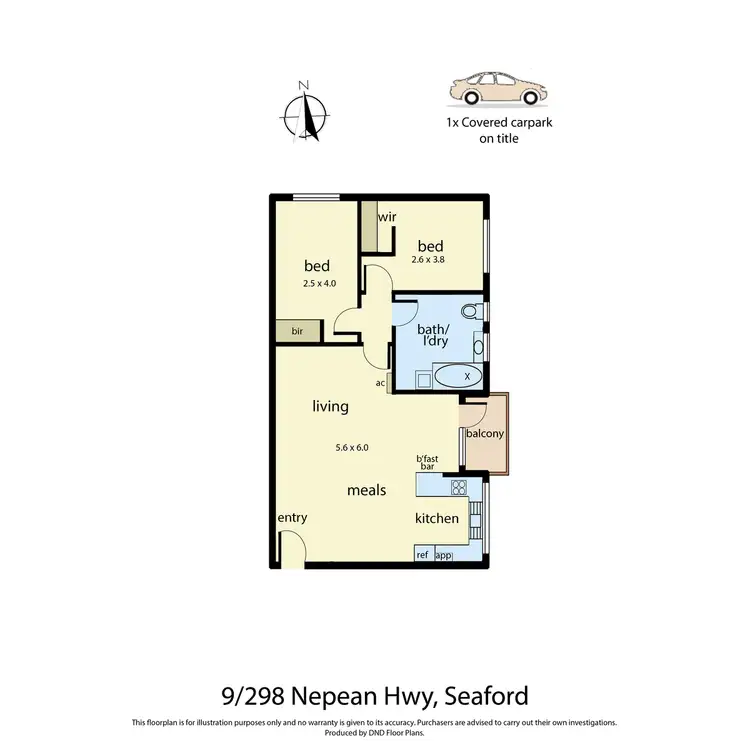 Floorplan of Homely apartment listing, 9/298 Nepean Highway, Seaford VIC 3198