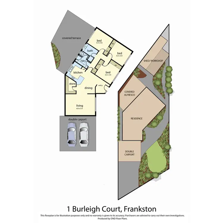 Floorplan of Homely house listing, 1 Burleigh Court, Frankston VIC 3199