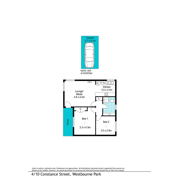 Floorplan of Homely unit listing, 4/10 Constance Street, Westbourne Park SA 5041