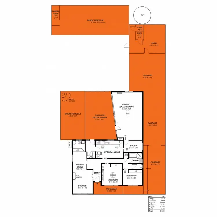 Floorplan of Homely house listing, 1 Chopin Road, Somerton Park SA 5044