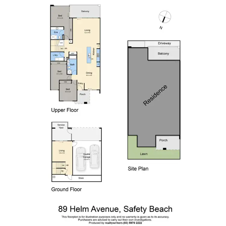 Floorplan of Homely house listing, 89 Helm Avenue, Safety Beach VIC 3936