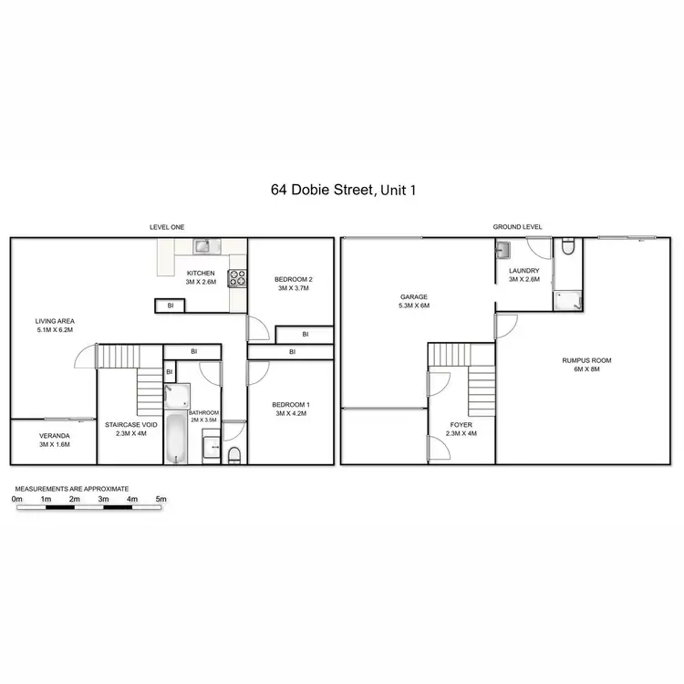 Floorplan of Homely block of units listing, 1&2/64 Dobie Street, Grafton NSW 2460