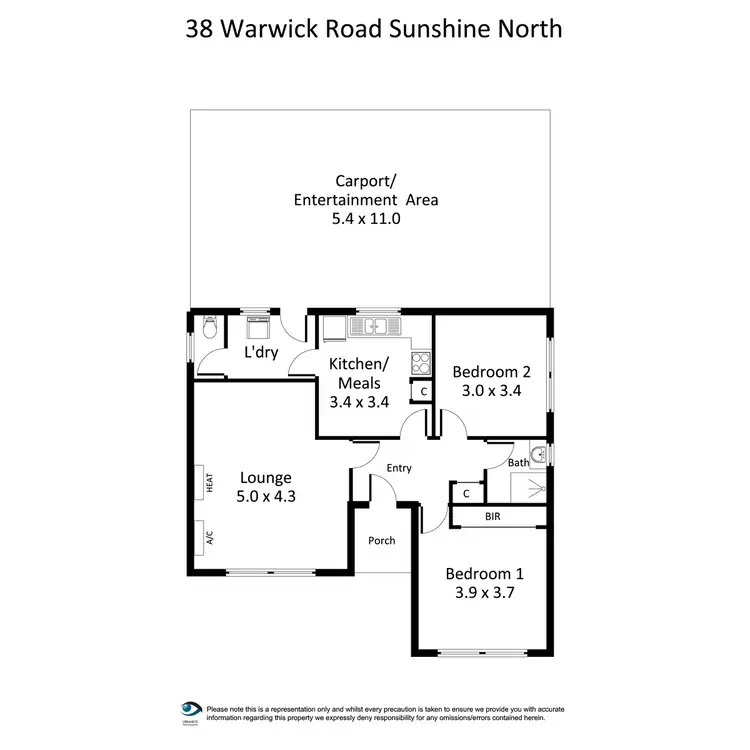 Floorplan of Homely house listing, 38 Warwick Road, Sunshine North VIC 3020