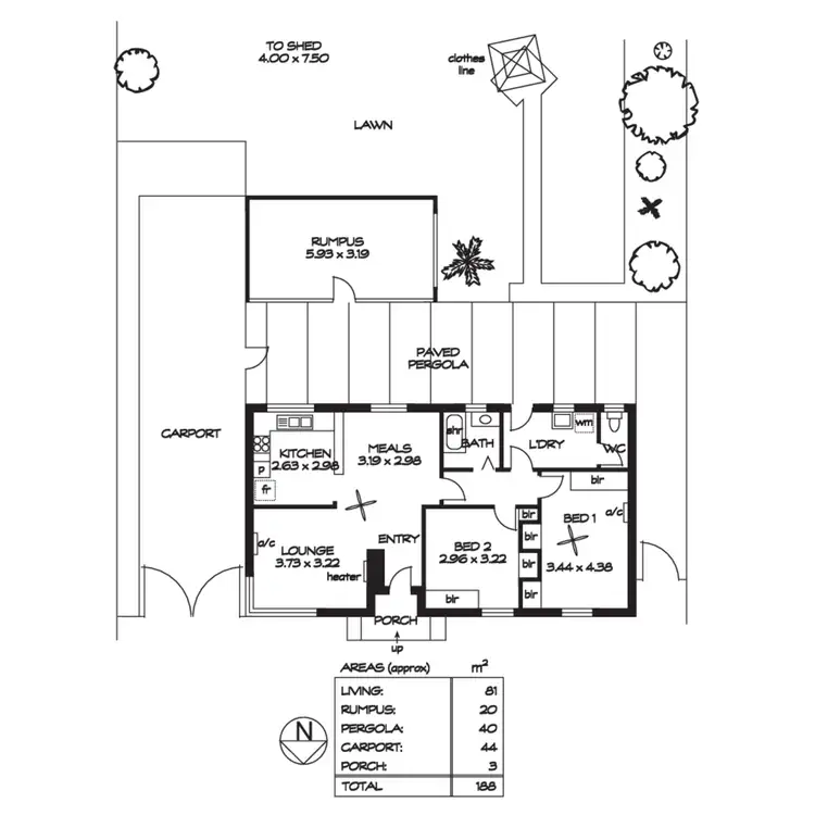 Floorplan of Homely house listing, 12 Kelmscott Street, Oaklands Park SA 5046