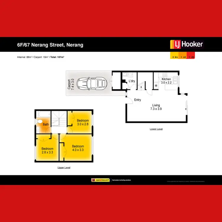 Floorplan of Homely townhouse listing, 6 Fern Court 67 Nerang Street, Nerang QLD 4211