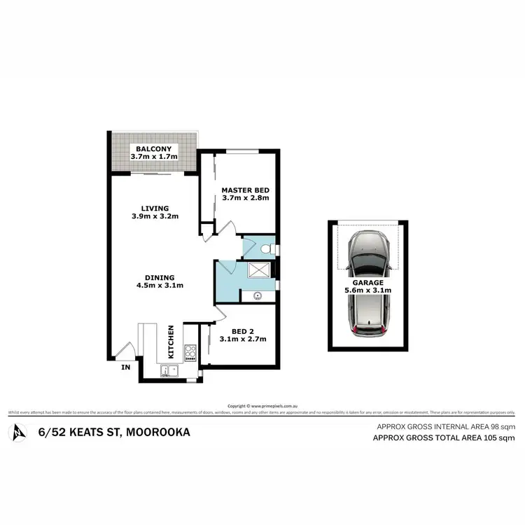 Floorplan of Homely unit listing, 6/52 Keats Street, Moorooka QLD 4105