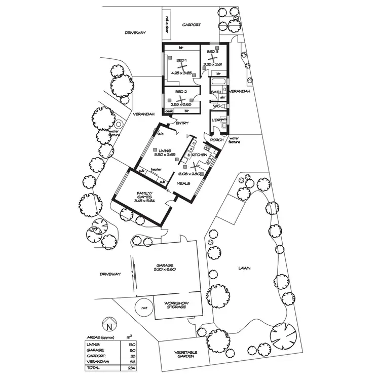 Floorplan of Homely house listing, 1 Vincent Crescent, Morphett Vale SA 5162