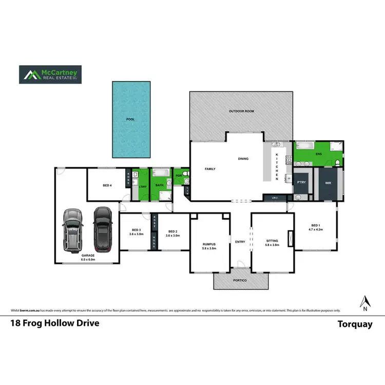 Floorplan of Homely house listing, 18 Frog Hollow Drive, Torquay VIC 3228