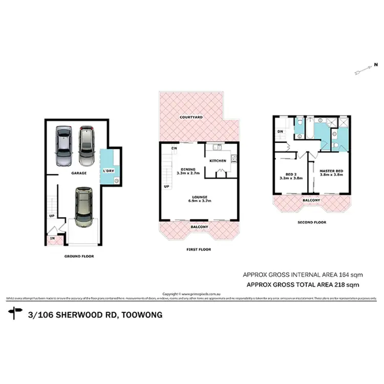 Floorplan of Homely townhouse listing, 3/106 Sherwood Road, Toowong QLD 4066