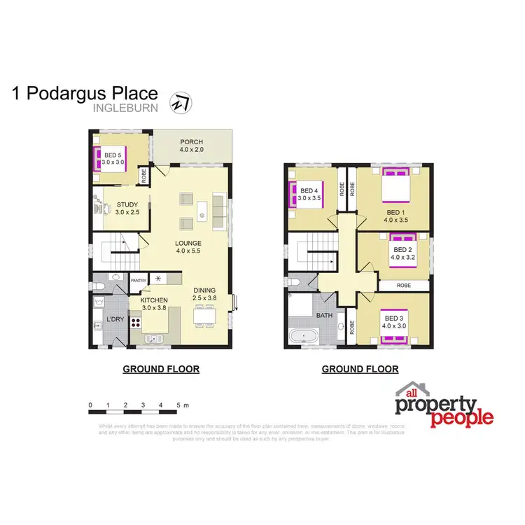 Floorplan of Homely house listing, 1 Podargus Place, Ingleburn NSW 2565