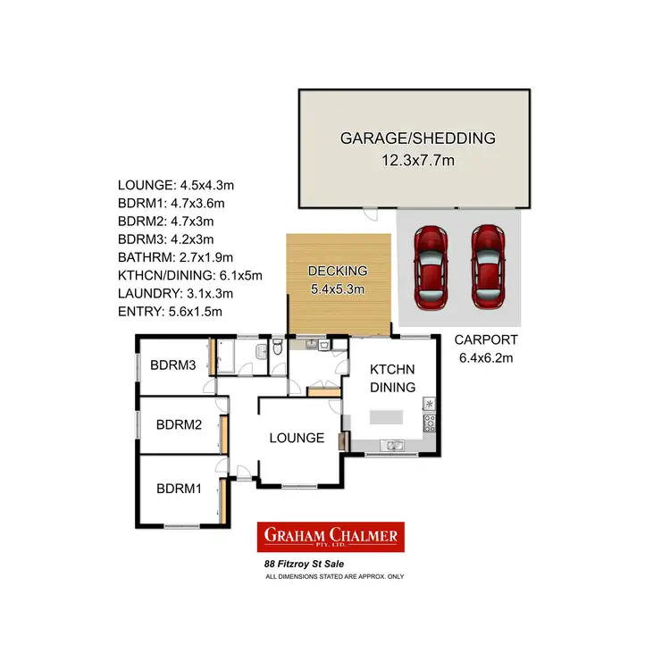 Floorplan of Homely house listing, 88 Fitzroy Street, Sale VIC 3850