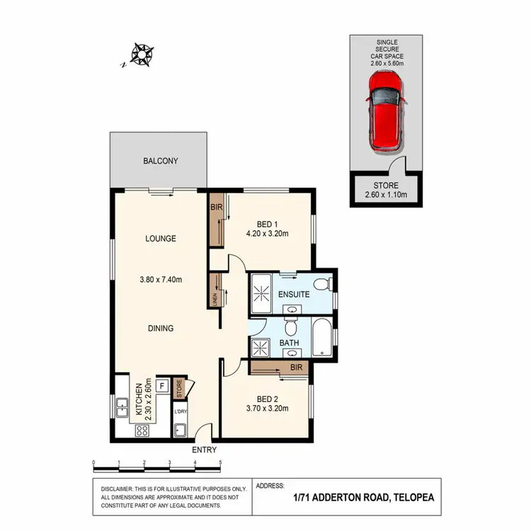 Floorplan of Homely unit listing, 1/71 Adderton Road, Telopea NSW 2117