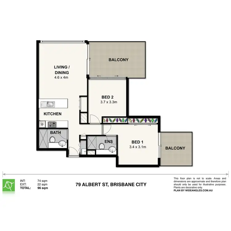Floorplan of Homely apartment listing, 79 Albert Street, Brisbane City QLD 4000