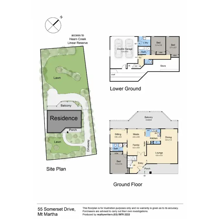 Floorplan of Homely house listing, 55 Somerset Drive, Mount Martha VIC 3934